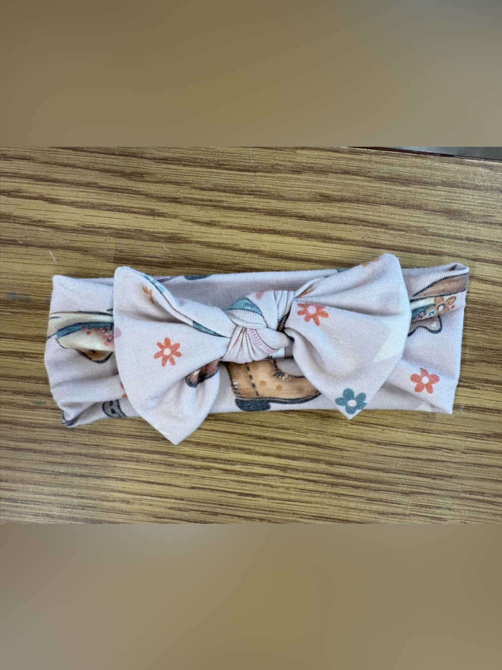 Copper Pearl Cheyenne Knit Headband Bow